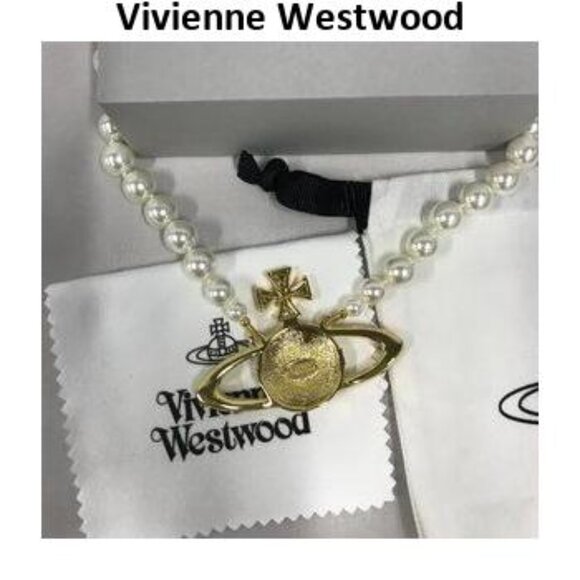 Vivienne Westwood Diamond Planet Necklace gold - Picture 5 of 5